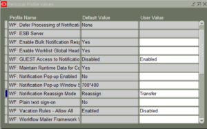 Oracle EBS Personal Profile Values Form